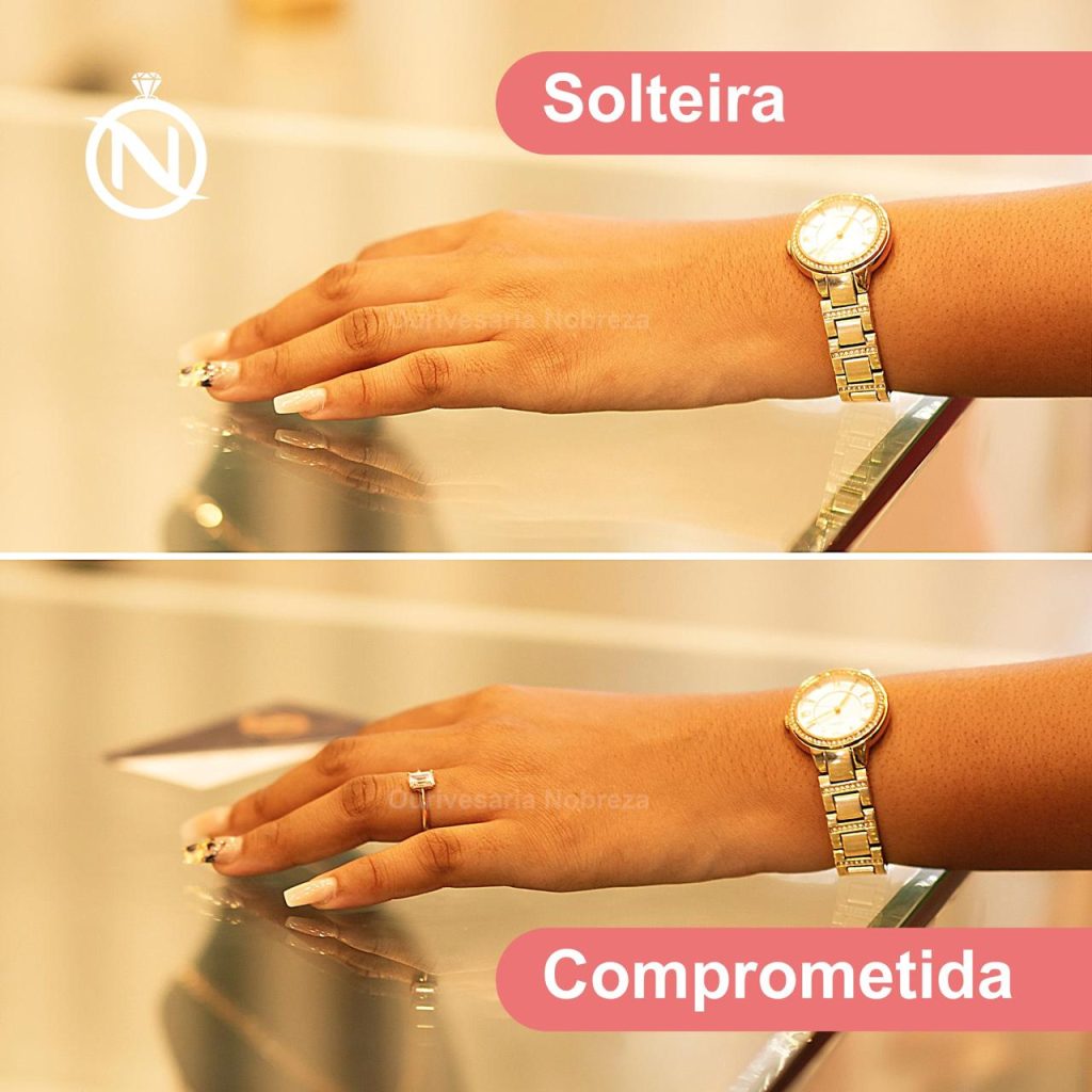 Anel de Noivado em Ouro