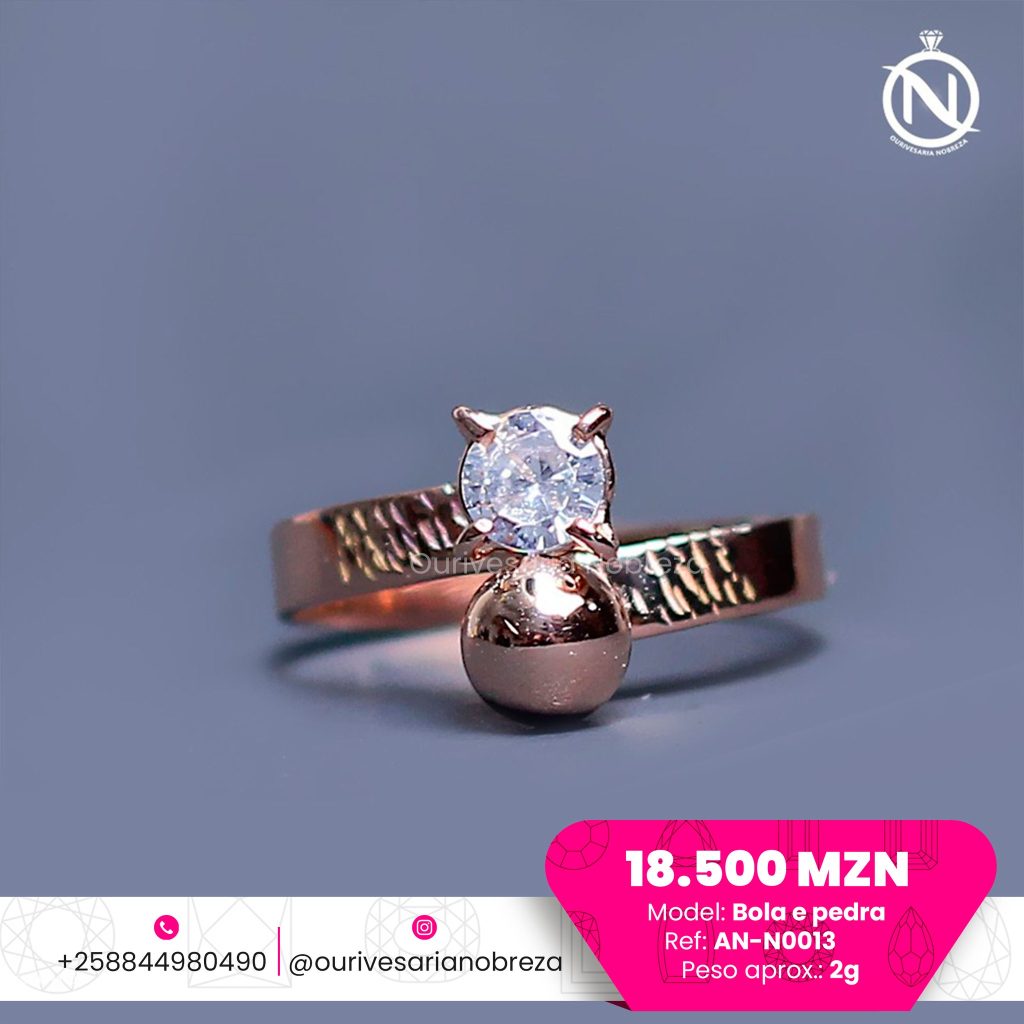 Anel de Lobololo moderno com  design elegante